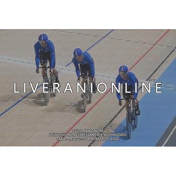 16-10-2024 World Championships Elite Track; Giornata 01; 2024, Italia; Bianchi, Matteo; Minuta, Stefano; Predomo, Mattia; Velodromo Ballerup; ©SIROTTI/AGENZIA ALDO LIVERANI SAS
