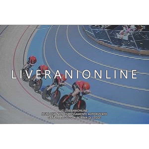 17-10-2024 World Championships Elite Track; Giornata 02; 2024, Danimarca; Bevort, Carl Frederik; Larsen, Niklas; Madsen, Frederik Rodenberg; Hansen, Tobias Aagaard; Velodromo Ballerup; ©SIROTTI/AGENZIA ALDO LIVERANI SAS