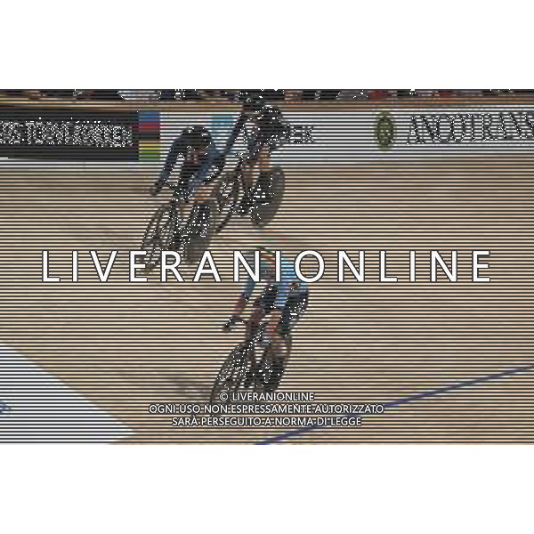 17-10-2024 World Championships Elite Women Track; Giornata 02; 2024, New Zealand; 2024, Belgium; 2024, Usa; Wollaston, Ally; Kopecky, Lotte; Valente, Jennifer; Velodromo Ballerup; ©SIROTTI/AGENZIA ALDO LIVERANI SAS