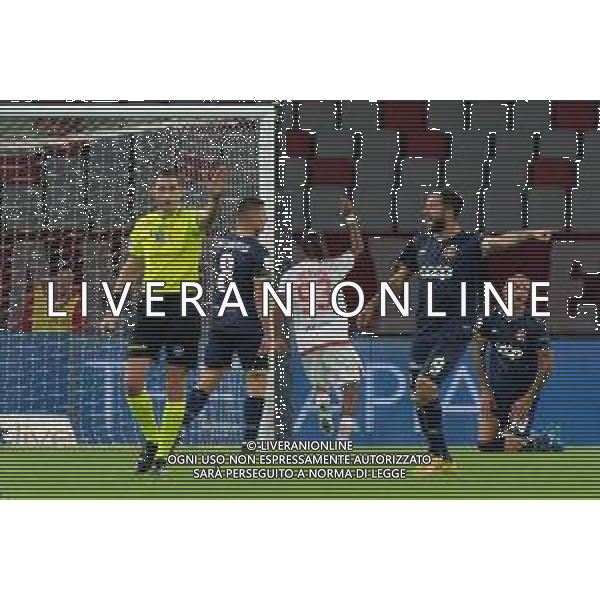 TVEM October 18, 2024 Bari, Italy - SSC Bari vs US Catanzaro - Italian soccer serie B 2024/25 - San Nicola Stadium. In the pic: Mehdi Emile Dorval of SSC Bari celebrates after scoring a goal foto emmanuele mastrodonato-ag aldo liverani sas