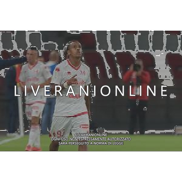 TVEM October 18, 2024 Bari, Italy - SSC Bari vs US Catanzaro - Italian soccer serie B 2024/25 - San Nicola Stadium. In the pic: Mehdi Emile Dorval of SSC Bari celebrates after scoring a goal foto emmanuele mastrodonato-ag aldo liverani sas