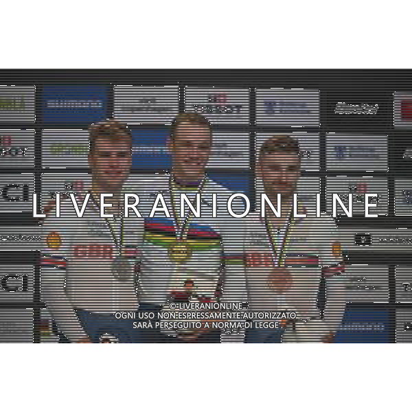 18-10-2024 World Championships Elite Track; Giornata 03; 2024, Lidl - Trek; 2024, Great Britain; Milan, Jonathan; Charlton, Josh; Bigham, Daniel; Velodromo Ballerup; ©SIROTTI /AGENZIA ALDO LIVERANI SAS