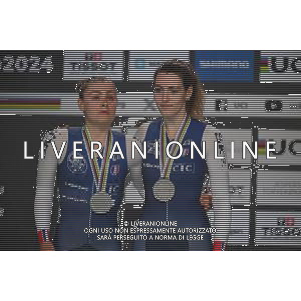 19-10-2024 World Championships Elite Women Track; Giornata 04; 2024, France; Berteau, Victoire; Borras, Marion; Velodromo Ballerup;