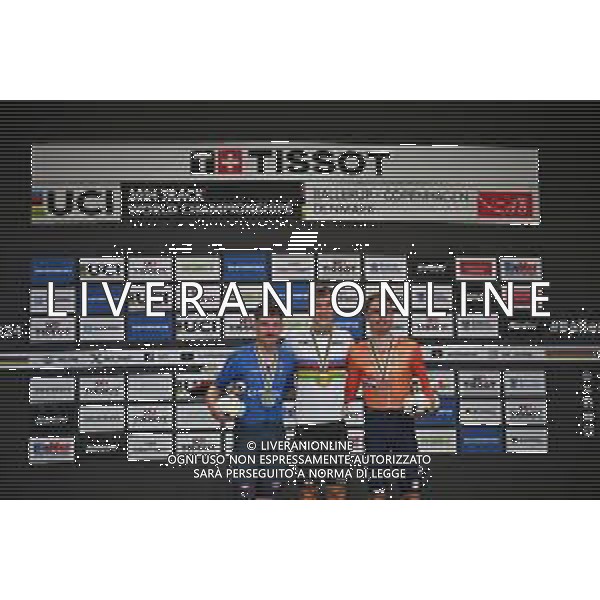 19-10-2024 World Championships Elite Track; Giornata 04; 2024, Belgium; 2024, Lidl - Trek; 2024, Olanda; De Vylder, Lindsay; Consonni, Simone; Dorenbos, Yanne; Velodromo Ballerup; FOTO STEFANO SIRROTTI-AG ALDO LIVERANI SAS