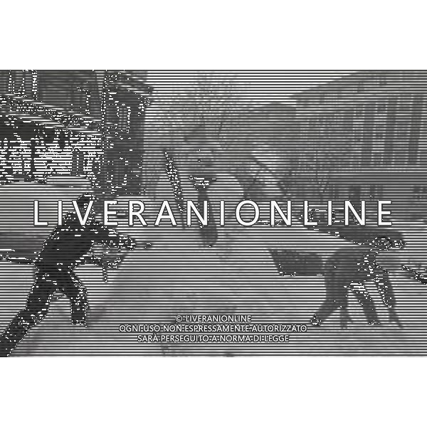 NEG-MILANO FORTE NEVICATA NELLA CIITA\' ANNO 1985 AG ALDO LIVERANI SAS