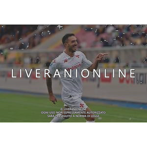 TVEM October 20, 2024 Lecce, Italy - US Lecce vs ACF Fiorentina - Italian soccer serie A 2024/25 - Via Del Mare Stadium. In the pic: Danilo Cataldi of Fiorentina celebrates after scoring a goal foto emmanuele mastrodonato-ag aldo liverani sas