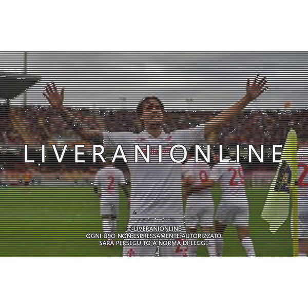 TVEM October 20, 2024 Lecce, Italy - US Lecce vs ACF Fiorentina - Italian soccer serie A 2024/25 - Via Del Mare Stadium. In the pic: Andrea Colpani of Fiorentina celebrates after scoring a goal foto emmanuele mastrodonato-ag aldo liverani sas