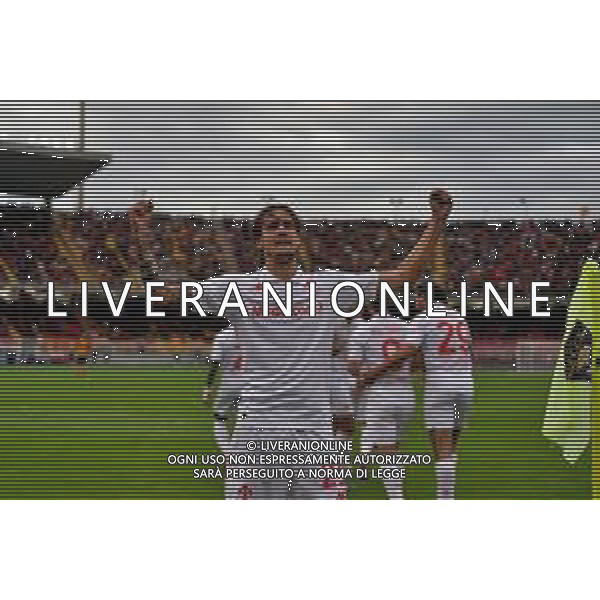 TVEM October 20, 2024 Lecce, Italy - US Lecce vs ACF Fiorentina - Italian soccer serie A 2024/25 - Via Del Mare Stadium. In the pic: Andrea Colpani of Fiorentina celebrates after scoring a goal foto emmanuele mastrodonato-ag aldo liverani sas