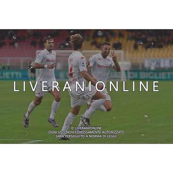 TVEM October 20, 2024 Lecce, Italy - US Lecce vs ACF Fiorentina - Italian soccer serie A 2024/25 - Via Del Mare Stadium. In the pic: Danilo Cataldi of Fiorentina celebrates after scoring a goal foto emmanuele mastrodonato-ag aldo liverani sas