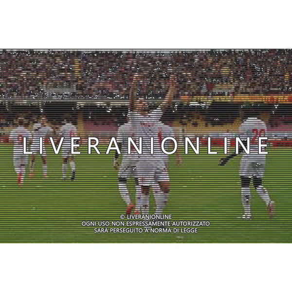 TVEM October 20, 2024 Lecce, Italy - US Lecce vs ACF Fiorentina - Italian soccer serie A 2024/25 - Via Del Mare Stadium. In the pic: Danilo Cataldi of Fiorentina celebrates after scoring a goal foto emmanuele mastrodonato-ag aldo liverani sas