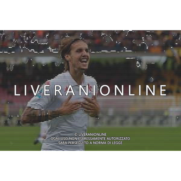 TVEM October 20, 2024 Lecce, Italy - US Lecce vs ACF Fiorentina - Italian soccer serie A 2024/25 - Via Del Mare Stadium. In the pic: Andrea Colpani of Fiorentina celebrates after scoring a goal foto emmanuele mastrodonato-ag aldo liverani sas