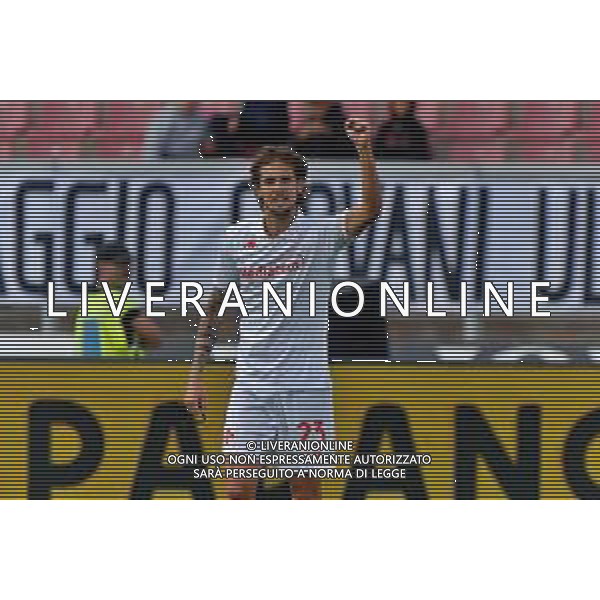 TVEM October 20, 2024 Lecce, Italy - US Lecce vs ACF Fiorentina - Italian soccer serie A 2024/25 - Via Del Mare Stadium. In the pic: Andrea Colpani of Fiorentina celebrates after scoring a goal foto emmanuele mastrodonato-ag aldo liverani sas