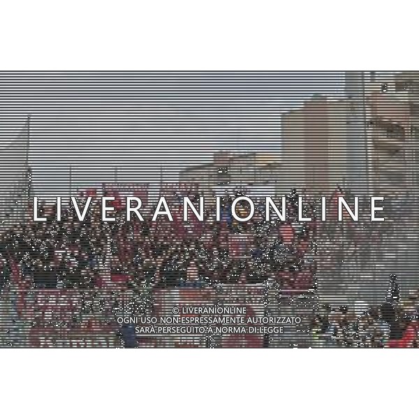 20-10-2024. Cagliari calcio-F.C. Torino 8° giornata Serie A calcio Italia 2024/2025, stadio Unipol Domus Cagliari. Foto Salvatore Moi/Agenzia Aldo Liverani s.as. Nella foto: Tifosi Torino nel settore ospiti dello stadio Unipol Domus. ©MOI SALVATORE/AGENZIA ALDO LIVERANI SAS