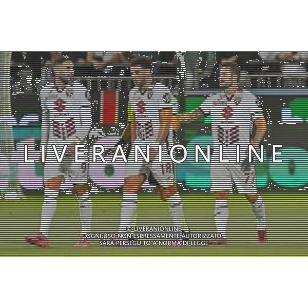 20-10-2024. Cagliari calcio-F.C. Torino 8° giornata Serie A calcio Italia 2024/2025, stadio Unipol Domus Cagliari. Foto Salvatore Moi/Agenzia Aldo Liverani s.as. Nella foto: Gol ed esultanza Torino contro Cagliari in trasferta allo stadio Unipol Domus. Segna:Karol Linetty Torino ©MOI SALVATORE/AGENZIA ALDO LIVERANI SAS