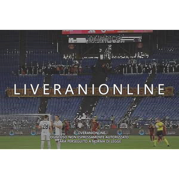 Roma vs Inter - Campionato Serie A Enilive - 8 giornata Stadio Olimpico - Roma 20-10-2024 nella foto striscione tifosi roma Contestazione curva sud ©Federico Gaetano/AGENZIA ALDO LIVERANI SAS