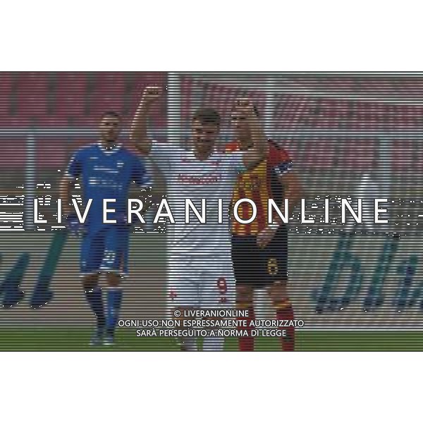 TVEM October 20, 2024 Lecce, Italy - US Lecce vs ACF Fiorentina - Italian soccer serie A 2024/25 - Via Del Mare Stadium. In the pic: Lucas Beltran of Fiorentina celebrates after scoring a goal foto emmanuele mastrodonato-ag aldo liverani sas