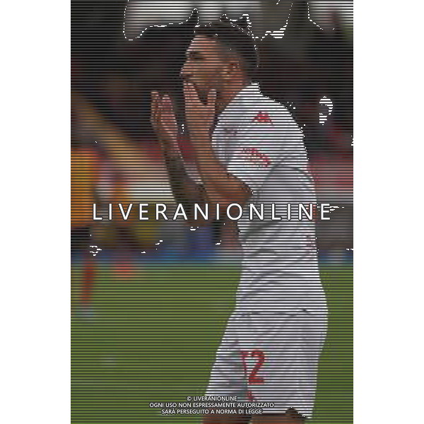 TVEM October 20, 2024 Lecce, Italy - US Lecce vs ACF Fiorentina - Italian soccer serie A 2024/25 - Via Del Mare Stadium. In the pic: Danilo Cataldi of Fiorentina celebrates after scoring a goal foto emmanuele mastrodonato-ag aldo liverani sas