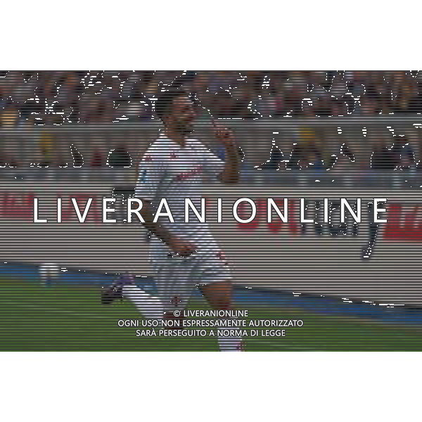 TVEM October 20, 2024 Lecce, Italy - US Lecce vs ACF Fiorentina - Italian soccer serie A 2024/25 - Via Del Mare Stadium. In the pic: Danilo Cataldi of Fiorentina celebrates after scoring a goal foto emmanuele mastrodonato-ag aldo liverani sas