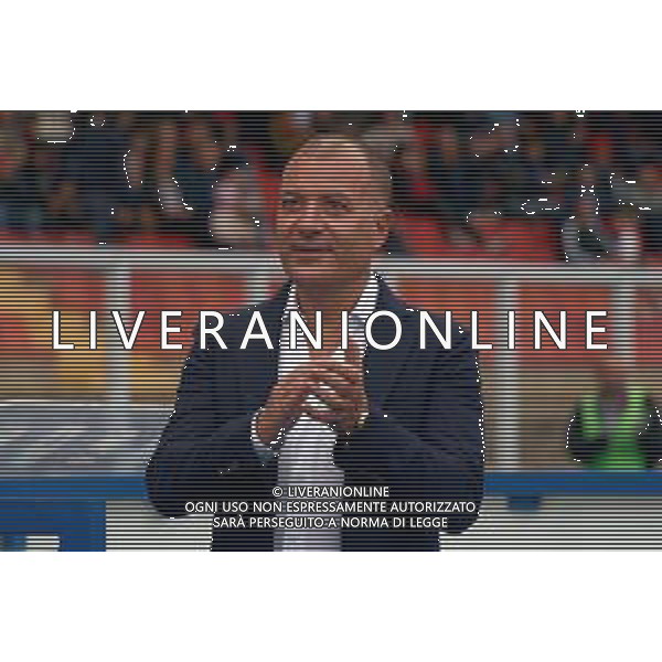 TVEM October 20, 2024 Lecce, Italy - US Lecce vs ACF Fiorentina - Italian soccer serie A 2024/25 - Via Del Mare Stadium. In the pic: the president of US Lecce Saverio Sticchi Damiani foto emmanuele mastrodonato-ag aldo liverani sas