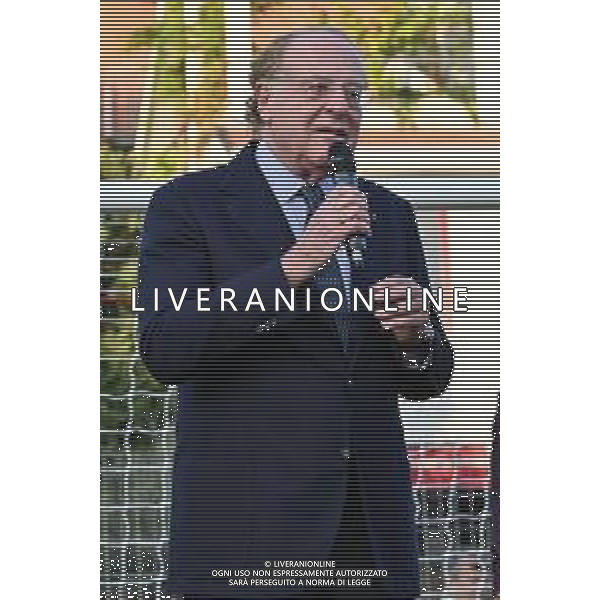 TVRG Campo Milan Madonna dei Poveri nella foto Paolo Scaroni presidente Milan Milano 21-10-2024 Inaugurazione presso l\'oratorio della Parrocchia Madonna dei Poveri del nuovo campo da calcio in erba artificiale realizzato con il contributo di Fondazione Milan, Fondazione SnaiTech e Fondazione Costruiamo il Futuro foto Roberto Garavaglia/Agenzia Aldo Liverani sas