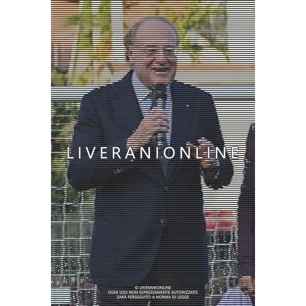 TVRG Campo Milan Madonna dei Poveri nella foto Paolo Scaroni presidente Milan Milano 21-10-2024 Inaugurazione presso l\'oratorio della Parrocchia Madonna dei Poveri del nuovo campo da calcio in erba artificiale realizzato con il contributo di Fondazione Milan, Fondazione SnaiTech e Fondazione Costruiamo il Futuro foto Roberto Garavaglia/Agenzia Aldo Liverani sas