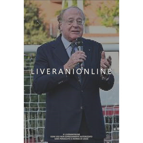 TVRG Campo Milan Madonna dei Poveri nella foto Paolo Scaroni presidente Milan Milano 21-10-2024 Inaugurazione presso l\'oratorio della Parrocchia Madonna dei Poveri del nuovo campo da calcio in erba artificiale realizzato con il contributo di Fondazione Milan, Fondazione SnaiTech e Fondazione Costruiamo il Futuro foto Roberto Garavaglia/Agenzia Aldo Liverani sas