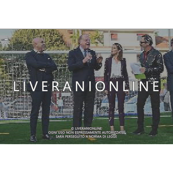 TVRG Campo Milan Madonna dei Poveri nella foto al centro Paolo Scaroni presidente Milan e Martina Riva assessore sport comune di Milano Milano 21-10-2024 Inaugurazione presso l\'oratorio della Parrocchia Madonna dei Poveri del nuovo campo da calcio in erba artificiale realizzato con il contributo di Fondazione Milan, Fondazione SnaiTech e Fondazione Costruiamo il Futuro foto Roberto Garavaglia/Agenzia Aldo Liverani sas