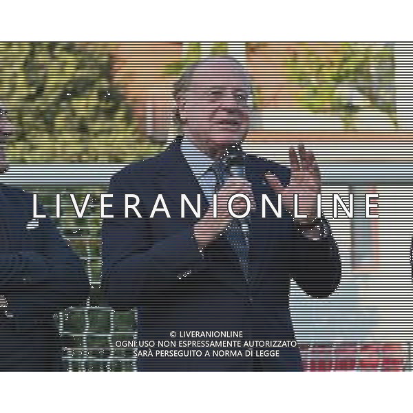 TVRG Campo Milan Madonna dei Poveri nella foto Paolo Scaroni presidente Milan Milano 21-10-2024 Inaugurazione presso l\'oratorio della Parrocchia Madonna dei Poveri del nuovo campo da calcio in erba artificiale realizzato con il contributo di Fondazione Milan, Fondazione SnaiTech e Fondazione Costruiamo il Futuro foto Roberto Garavaglia/Agenzia Aldo Liverani sas