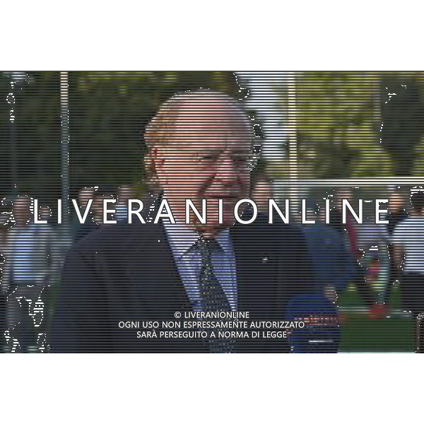 TVRG Campo Milan Madonna dei Poveri nella foto Paolo Scaroni presidente Milan Milano 21-10-2024 Inaugurazione presso l\'oratorio della Parrocchia Madonna dei Poveri del nuovo campo da calcio in erba artificiale realizzato con il contributo di Fondazione Milan, Fondazione SnaiTech e Fondazione Costruiamo il Futuro foto Roberto Garavaglia/Agenzia Aldo Liverani sas