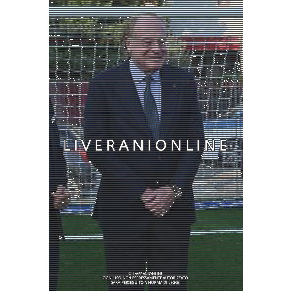 TVRG Campo Milan Madonna dei Poveri nella foto Paolo Scaroni presidente Milan Milano 21-10-2024 Inaugurazione presso l\'oratorio della Parrocchia Madonna dei Poveri del nuovo campo da calcio in erba artificiale realizzato con il contributo di Fondazione Milan, Fondazione SnaiTech e Fondazione Costruiamo il Futuro foto Roberto Garavaglia/Agenzia Aldo Liverani sas