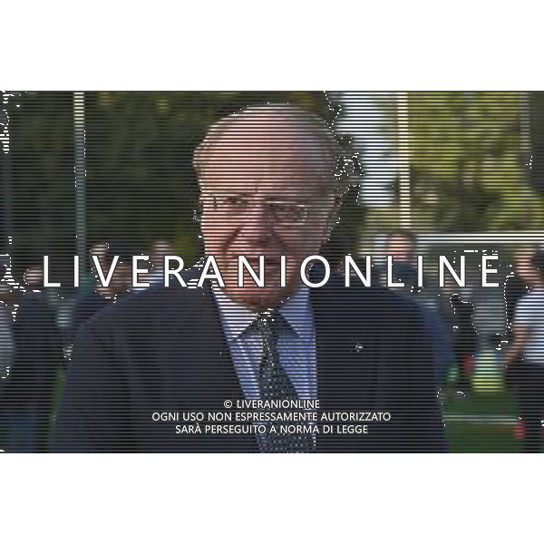 TVRG Campo Milan Madonna dei Poveri nella foto Paolo Scaroni presidente Milan Milano 21-10-2024 Inaugurazione presso l\'oratorio della Parrocchia Madonna dei Poveri del nuovo campo da calcio in erba artificiale realizzato con il contributo di Fondazione Milan, Fondazione SnaiTech e Fondazione Costruiamo il Futuro foto Roberto Garavaglia/Agenzia Aldo Liverani sas