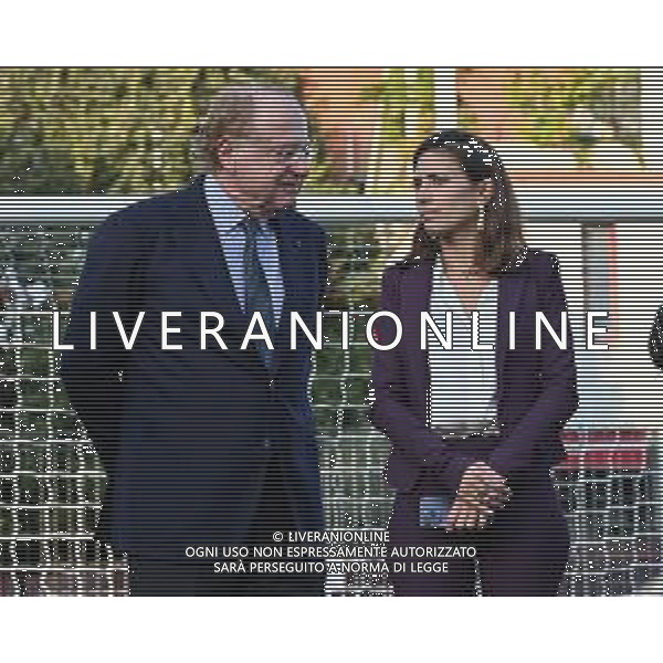 TVRG Campo Milan Madonna dei Poveri nella foto Paolo Scaroni presidente Milan e Martina Riva assessore sport comune di Milano Milano 21-10-2024 Inaugurazione presso l\'oratorio della Parrocchia Madonna dei Poveri del nuovo campo da calcio in erba artificiale realizzato con il contributo di Fondazione Milan, Fondazione SnaiTech e Fondazione Costruiamo il Futuro foto Roberto Garavaglia/Agenzia Aldo Liverani sas