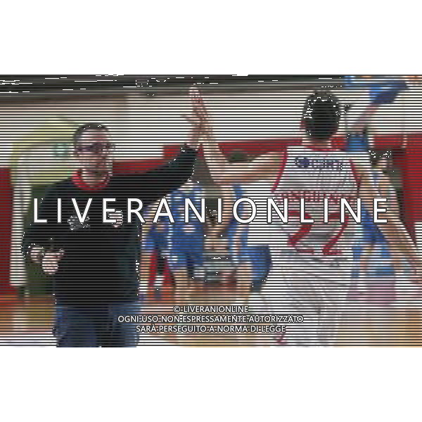 IMOLA 19 10 2024 ANDREA COSTA BASKET-CAPO D\'ORLANDO SERIE B1 NELLA FOTO ALLENATORE MATTEO ANGORI E GIACOMO SANGUINETTI IMOLA foto gianni sanna-ag aldo liverani sas