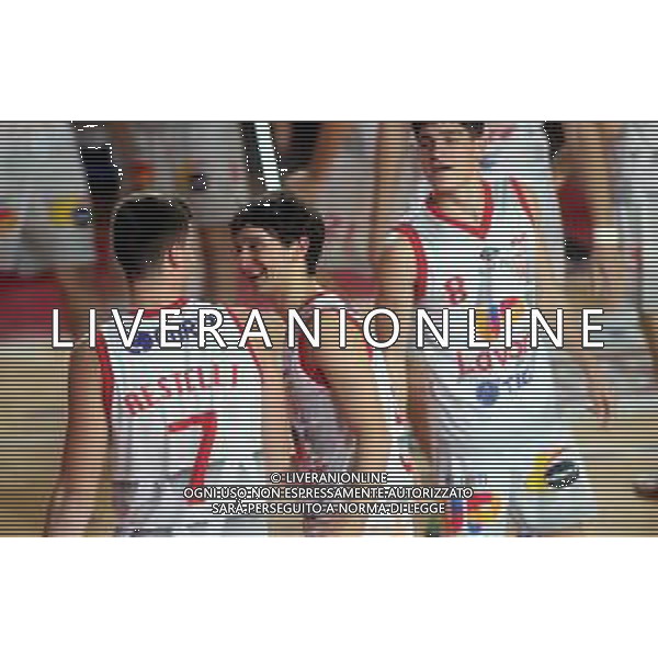 IMOLA 19 10 2024 ANDREA COSTA BASKET-CAPO D\'ORLANDO SERIE B1 NELLA FOTO MARCO RESTELLI E LUCA FAZZI DOPO LA PARTITA foto gianni sanna-ag aldo liverani sas