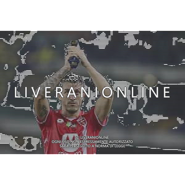Dany Mota Carvalho of AC Monza applaud the fans following the final whistle during Hellas Verona FC vs AC Monza, 8° Serie A Enilive 2024-25 game at Marcantonio Bentegodi Stadium in Verona (VR), Italy, on October 21, 2024. (Photo by Davide Casentini) AG ALDO LIVERANI SAS