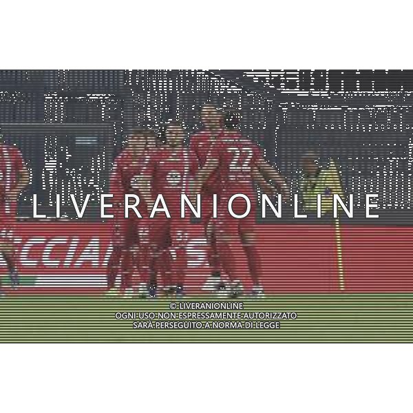 Dany Mota Carvalho of AC Monza celebrates after scoring second goal during Hellas Verona FC vs AC Monza, 8° Serie A Enilive 2024-25 game at Marcantonio Bentegodi Stadium in Verona (VR), Italy, on October 21, 2024. (Photo by Davide Casentini) AG ALDO LIVERANI SAS