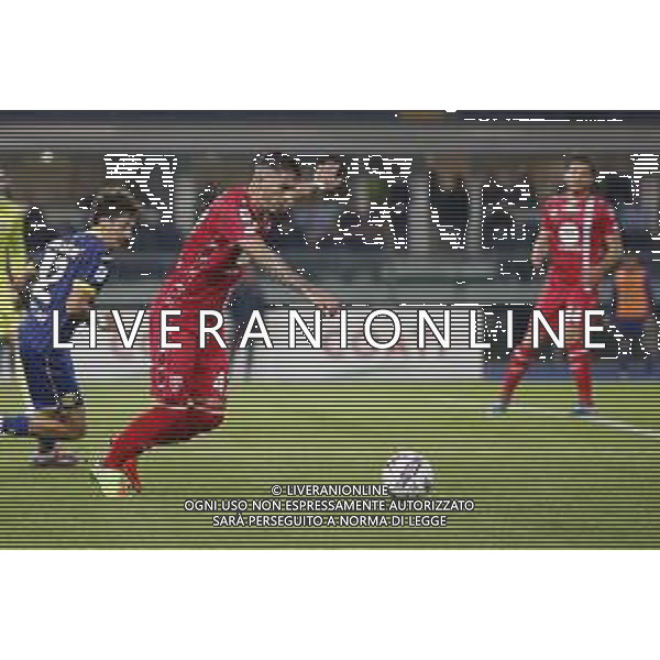 Dany Mota Carvalho of AC Monza kick the ball during Hellas Verona FC vs AC Monza, 8° Serie A Enilive 2024-25 game at Marcantonio Bentegodi Stadium in Verona (VR), Italy, on October 21, 2024. (Photo by Davide Casentini) AG ALDO LIVERANI SAS