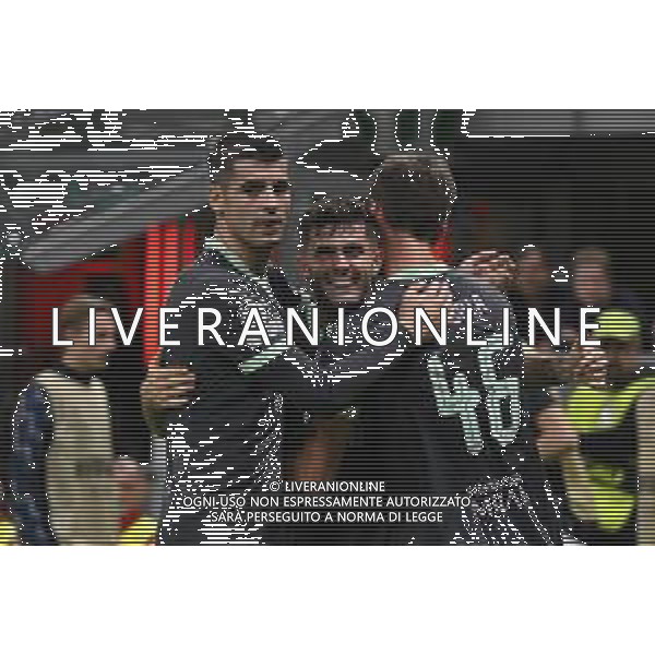 Milan vs Club Brugge nella foto esultanza Milan dopo il gol dell\'1 a 0 Milano 22-10-2024 Stadio Giuseppe Meazza - San Siro UEFA Champions League fase a girone unico - 3a giornata foto Roberto Garavaglia/Agenzia Aldo Liverani sas-AGENZIA ALDO LIVERANI SAS