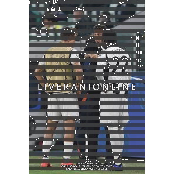 Torino 22.10.2024 Allianz Stadium ©Manuela Viganti/Agenzia Aldo Liverani Juventus vs Stoccarda Uefa Champions League 3a giornata 2024/2025 Nella foto: andrea cambiaso, thiago motta e timothy weah
