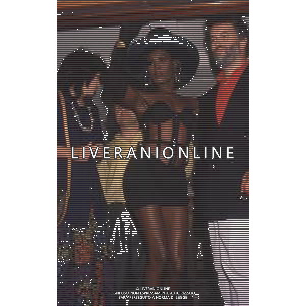 DIAP-RETROSPETTIVA GRACE JONES CANTANTE E ATTRICE NELLA FOTO GRACE JONES NELL\'ANNO 1987 A CANNES AG ALDO LIVERANI SAS