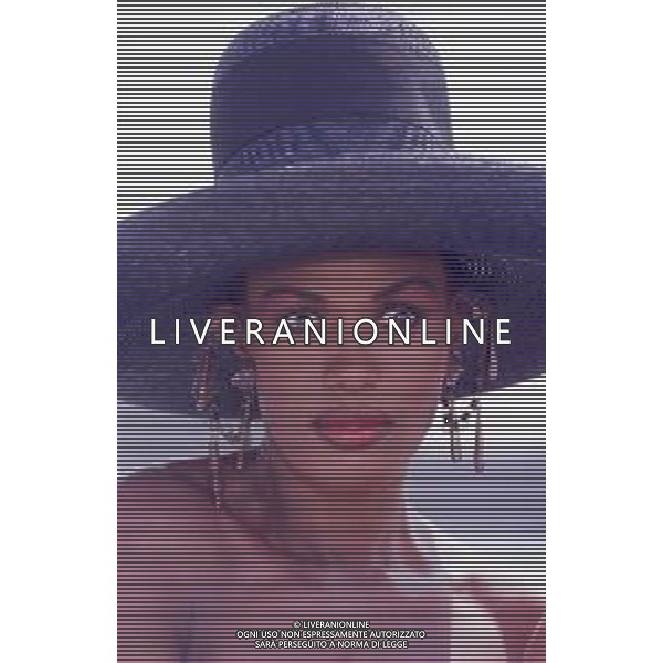 DIAP-RETROSPETTIVA GRACE JONES CANTANTE E ATTRICE NELLA FOTO GRACE JONES NELL\'ANNO 1987 A CANNES AG ALDO LIVERANI SAS