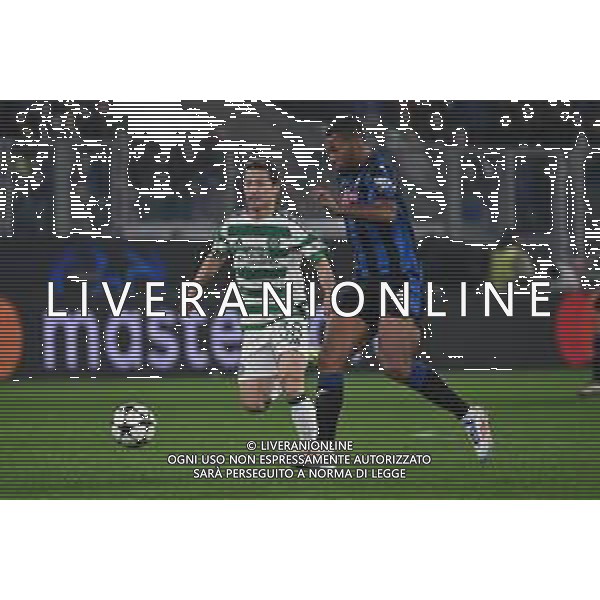 TVRG Atalanta vs Celtic nella foto Daizen Maeda (Celtic) e Isak Hien (Atalanta) Bergamo 23-10-2024 Gewiss Stadium UEFA Champions League fase a girone unico - 3a giornata foto Roberto Garavaglia/Agenzia Aldo Liverani sas