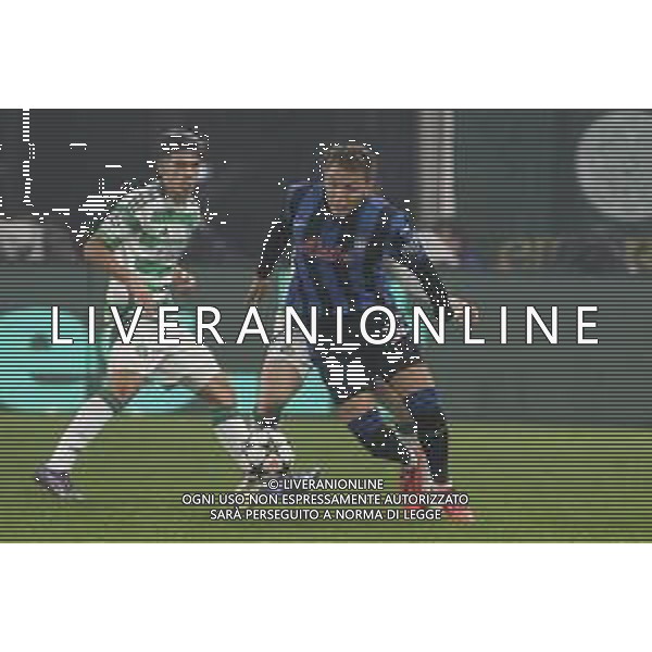 Mateo Retegui of Atalanta BC play the ball during Atalanta BC vs Celtic FC, 3° round of Chanpions League 2024-25, game at Gewiss stadium in Bergamo (BG), Italy, on October 23, 2024. (Photo by Davide Casentini) AG ALDO LIVERANI SAS