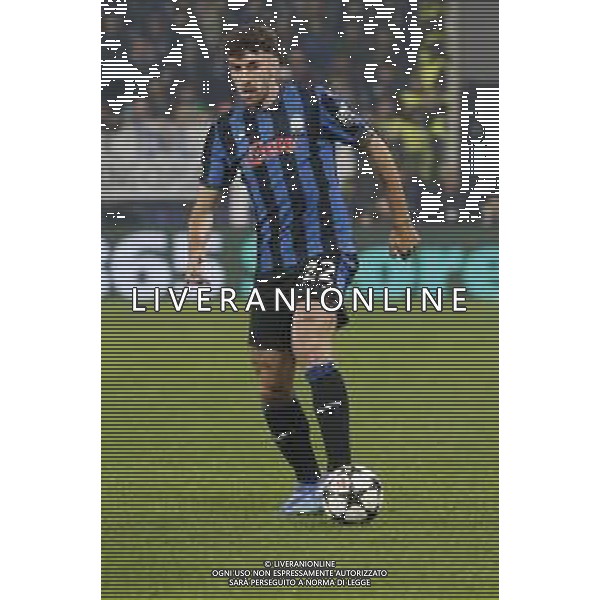 Matteo Ruggeri of Atalanta BC play the ball during Atalanta BC vs Celtic FC, 3° round of Champions League 2024-25, game at Gewiss stadium in Bergamo (BG), Italy, on October 23, 2024. (Photo by Davide Casentini) /AGENZIA ALDO LIVERANI SAS