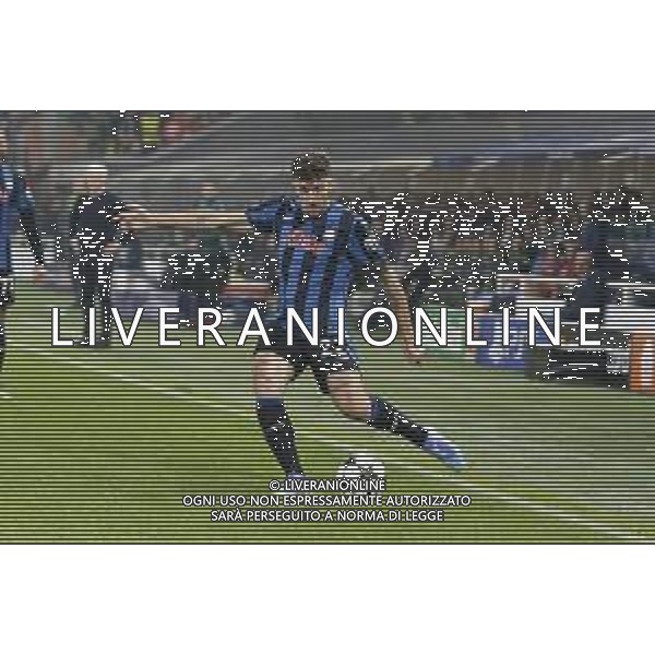Matteo Ruggeri of Atalanta BC kick the ball during Atalanta BC vs Celtic FC, 3° round of Champions League 2024-25, game at Gewiss stadium in Bergamo (BG), Italy, on October 23, 2024. (Photo by Davide Casentini) /AGENZIA ALDO LIVERANI SAS