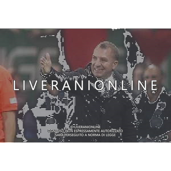 Brendan Rodgers Head Coach of Celtic FC gestures during Atalanta BC vs Celtic FC, 3° round of Champions League 2024-25, game at Gewiss stadium in Bergamo (BG), Italy, on October 23, 2024. (Photo by Davide Casentini) /AGENZIA ALDO LIVERANI SAS