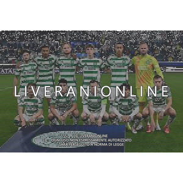 TVRG Atalanta vs Celtic nella foto formazione Celtic, in piedi da SX Nicolas Kuhn, Auston Trusty, Liam Scales, Arne Engels, Adam Idah e Kasper Schmeichel; in basso da SX Daizen Maeda, Alex Valle, Callum McGregor, Reo Hatate e Alistair Johnston Bergamo 23-10-2024 Gewiss Stadium UEFA Champions League fase a girone unico - 3a giornata foto Roberto Garavaglia/Agenzia Aldo Liverani sas