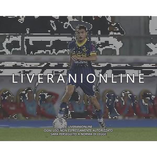 Reda Belahyane of Hellas Verona FC play the ball during Hellas Verona FC vs AC Monza, 8° Serie A Enilive 2024-25 game at Marcantonio Bentegodi Stadium in Verona (VR), Italy, on October 21, 2024. (Photo by Davide Casentini) /AGENZIA ALDO LIVERANI SAS