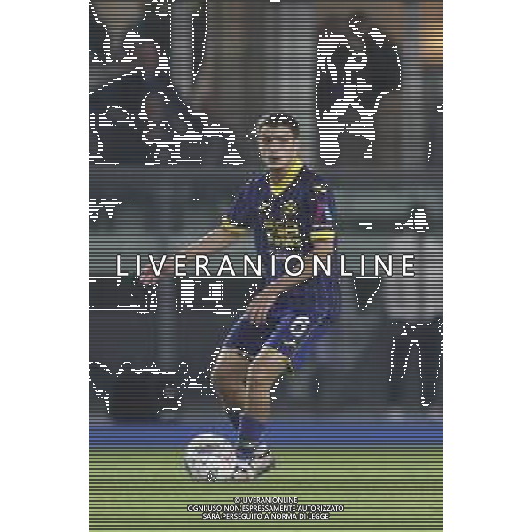 Reda Belahyane of Hellas Verona FC play the ball during Hellas Verona FC vs AC Monza, 8° Serie A Enilive 2024-25 game at Marcantonio Bentegodi Stadium in Verona (VR), Italy, on October 21, 2024. (Photo by Davide Casentini) /AGENZIA ALDO LIVERANI SAS
