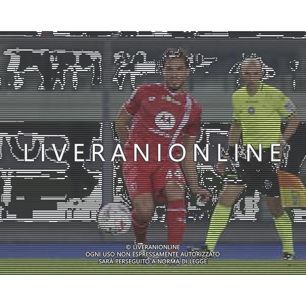 Andrea Carboni of AC Monza play the ball during Hellas Verona FC vs AC Monza, 8° Serie A Enilive 2024-25 game at Marcantonio Bentegodi Stadium in Verona (VR), Italy, on October 21, 2024. (Photo by Davide Casentini) /AGENZIA ALDO LIVERANI SAS